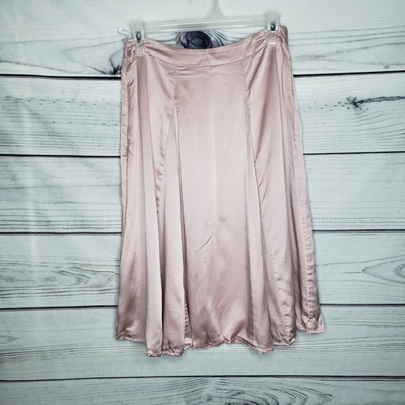 Dresses & Skirts - Lily silk pale pink draped skirt size small